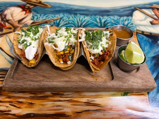 Chori-Corn Tacos.